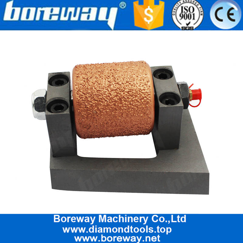 Frankfurt Vacuum Brazed Bush Hammer Roller For Sandblasting Surface