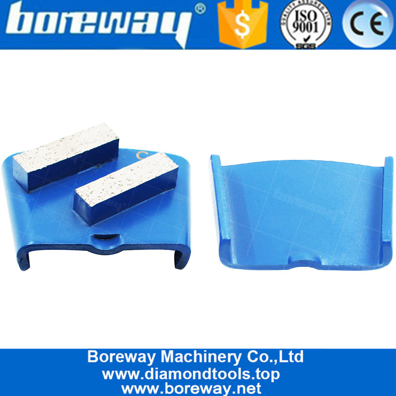 2つの長方形の形状セグメントが付いているHTCフロアパッドダイヤモンド研削靴