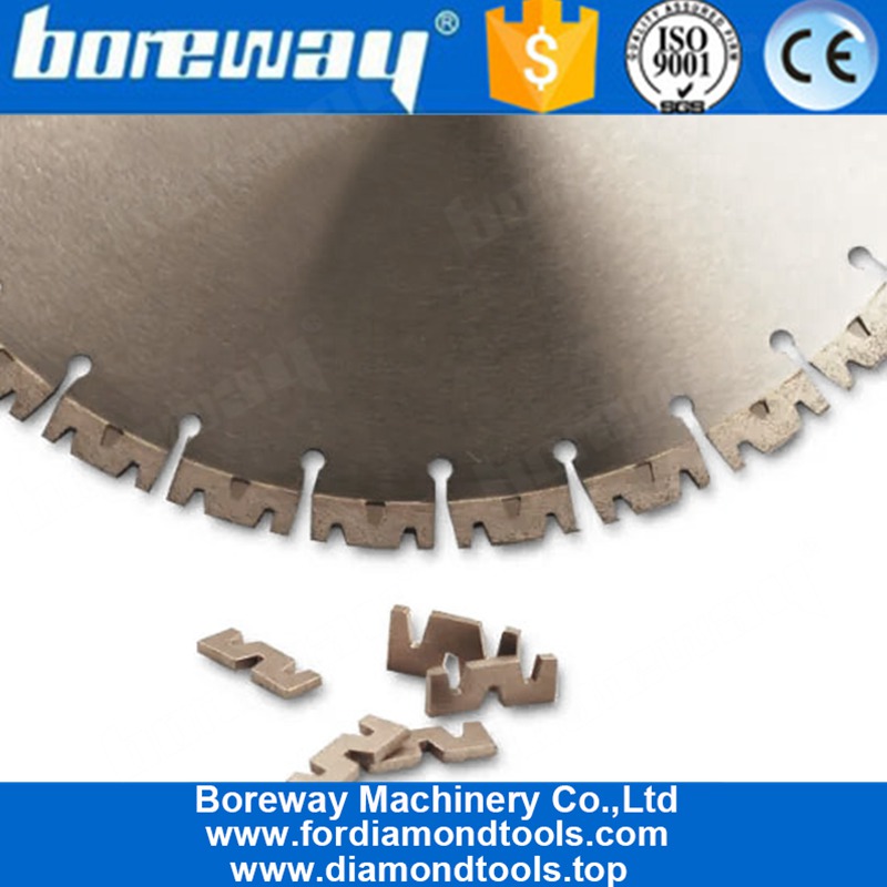 High Frequency Welded Wet Use W Shape Granite Edge Cutting Diamond Segment