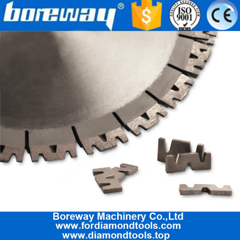 High Frequency Welded Wet Use W Shape Granite Edge Cutting Diamond Segment