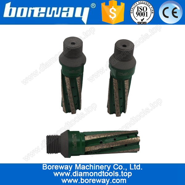 Alta qualità fondo forza D25 * 60T * 1/2"-G segmentato diamante frese dito per mola microcristallina