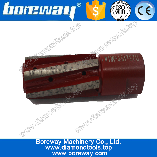 Vendita calda D25 * 45T * M14 segmentata diamantata dito per la macinazione di pietra buco