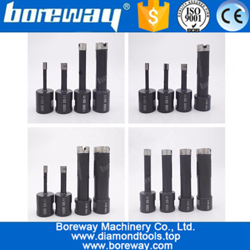 レーザー溶接されたダイヤモンドの中心ビット鋭い石のコンクリートブロック6mm-65mmのダイヤモンドのドリルの中心ビット