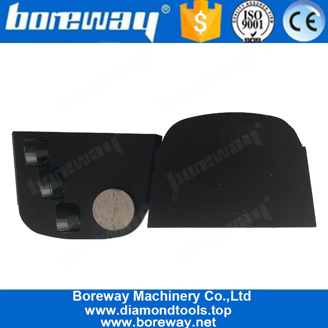3つの半分のPCDと1つのラウンドダイヤモンドセグメントを持つラビナコンクリート研削プレート