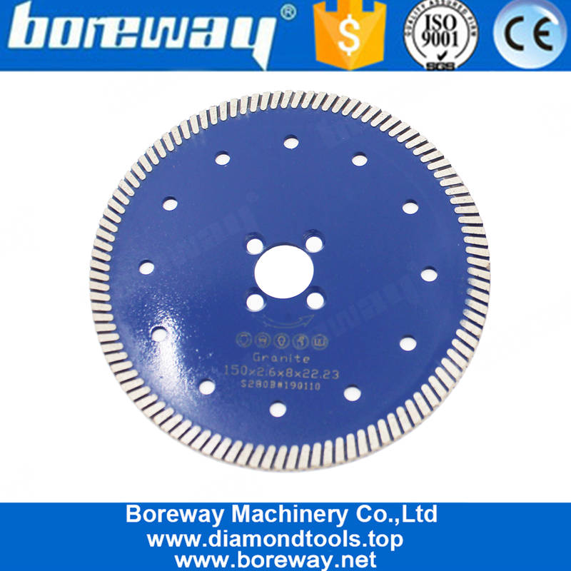 Narrow Turbo Rim Fast Cutting Multi Holes Circular Saw Blade Cutting Wheel Plates for Ceramic Tile Granite (8 sizes)
