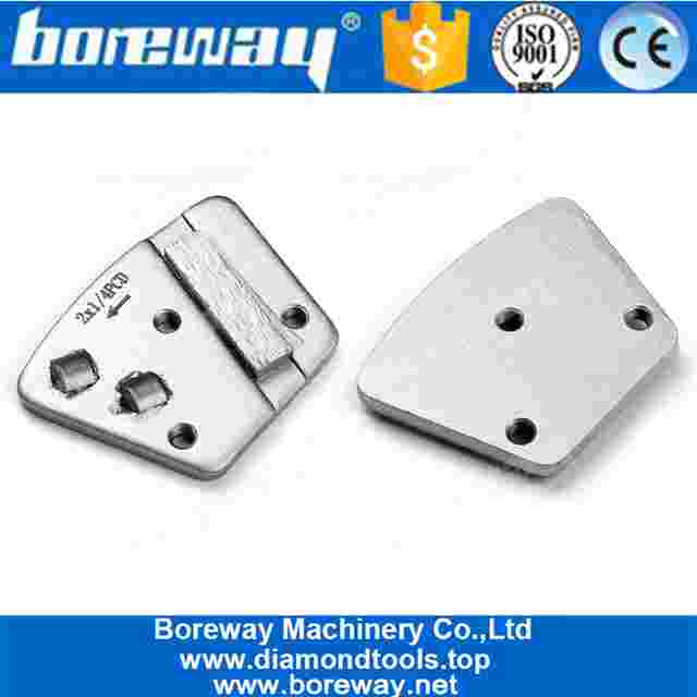 PCD Metal Trapezoid Grinding Disc 2 Quarter Round PCD With Sacrificial Diamond Segment Epoxy Removing Floor Scrapers