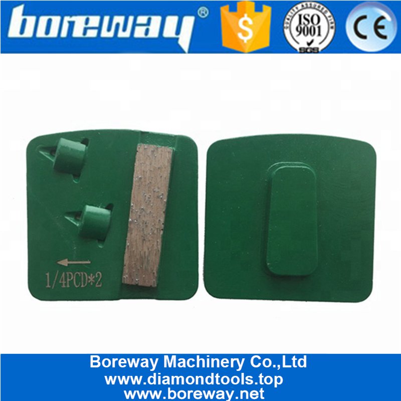 Redi Lock Diamond Grinding Block With Sharp Segment Two PCD For Epoxy Glue Coating Removing