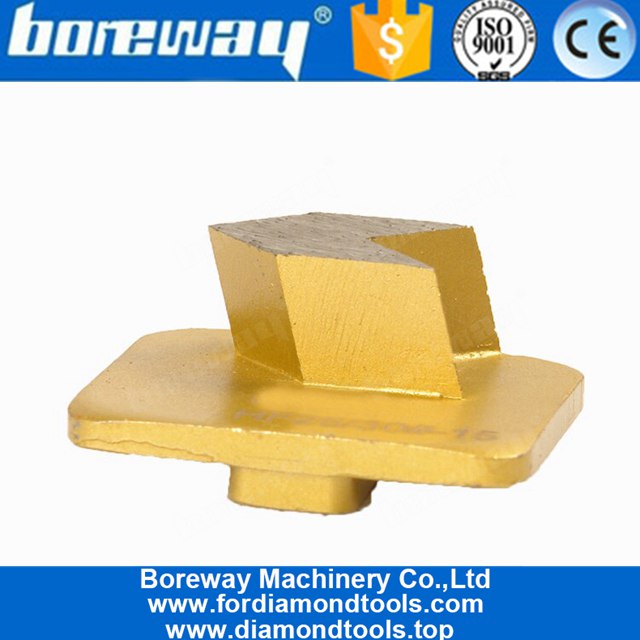 Redi Lock Diamond Grinding Shoes Concrete Grinding Plates With Single Arrow Segment For Hard Concrete