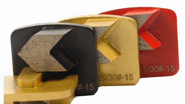 Redi Lock Diamond Grinding Shoes Concrete Grinding Plates With Single Arrow Segment For Hard Concrete