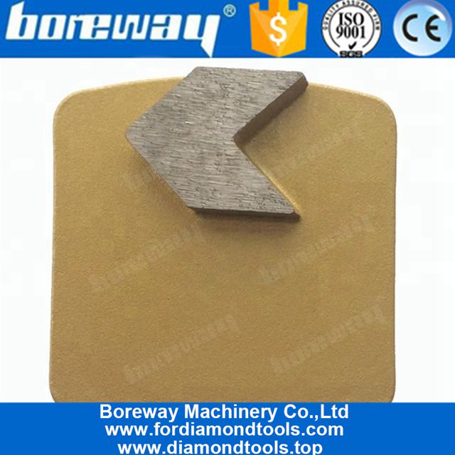 Redi Lock Diamond Grinding Shoes Concrete Grinding Plates With Single Arrow Segment For Hard Concrete
