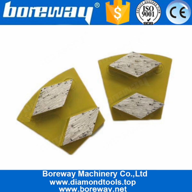 Rhombus Arrow Segments Double Pins Concrete Grinding Block For Concrete Terrazzo Floor