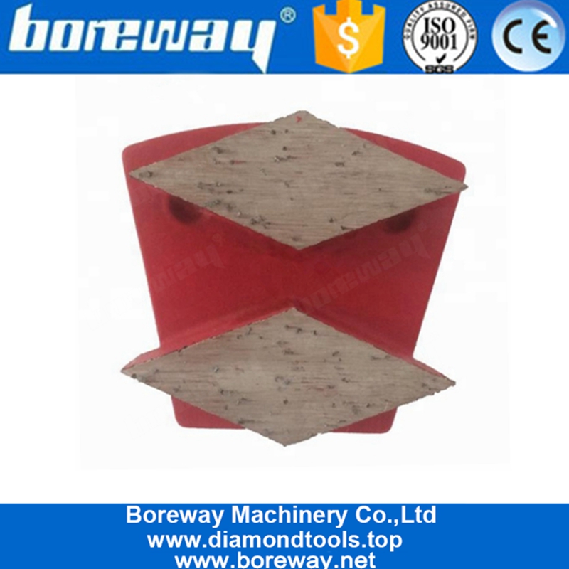 Rhombus Arrow Segments Double Pins Concrete Grinding Block For Concrete Terrazzo Floor