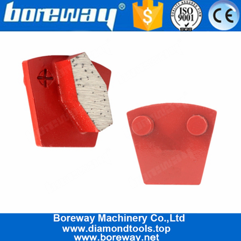 Einzelne Sechseck Segment zwei Pins Metallbindung Diamant-Schleifpads für Betonboden Terrazzo