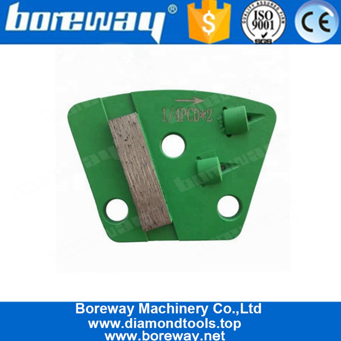 Single Segment PCD Diamond Grinding Shoes For Epoxy Glue Concrete Coating Removing