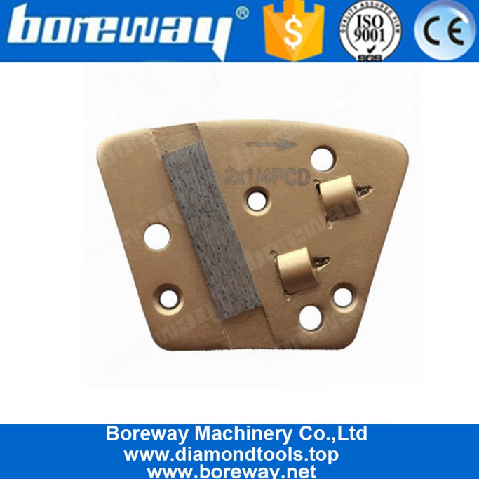 Single Segment PCD Diamond Grinding Shoes For Epoxy Glue Concrete Coating Removing
