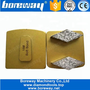 Soft Bond Double Rhombus Concrete Grinding Segments With Redi Lock