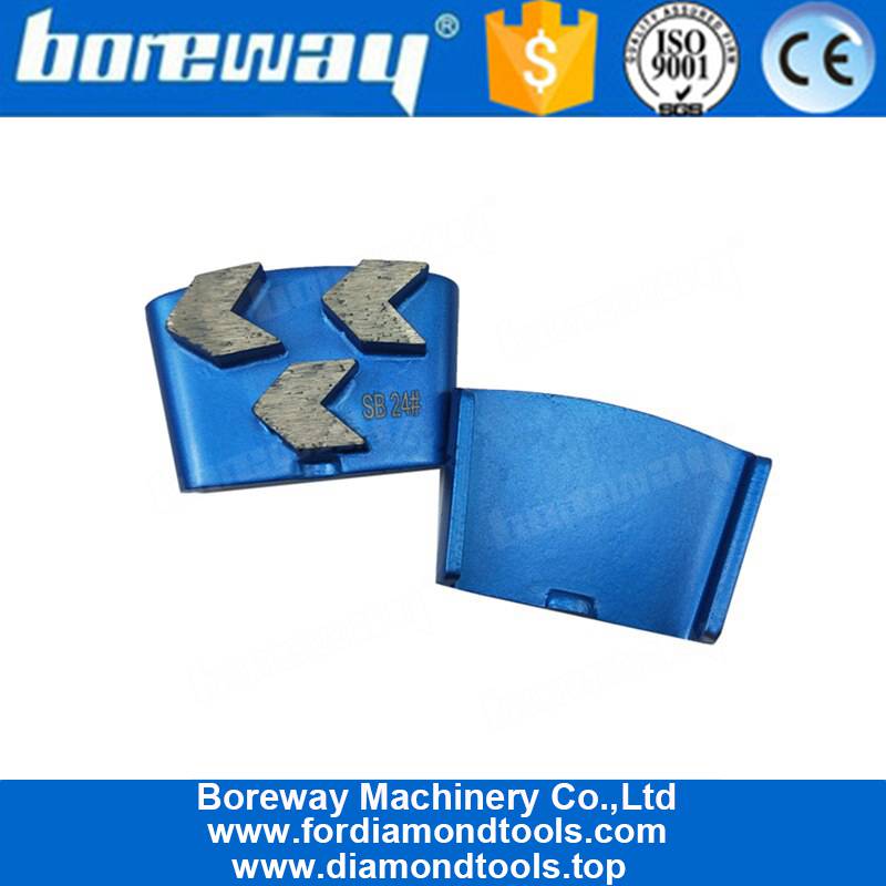 सुपर शार्प HTC ईज़ी चेंजिंग ग्राइंडिंग शूज़ विथ थ्री एरो सेगमेंट्स फॉर कांक्रीट टेरेज़ो फ्लोर