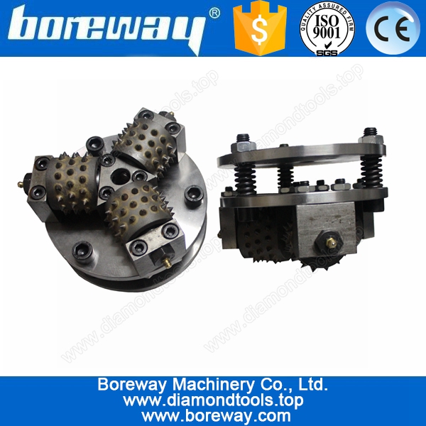 Поставка 150мм 3 ролика Камень Slab Поверхность Grinder, Бетон куст молоток для угловой шлифовальной машины