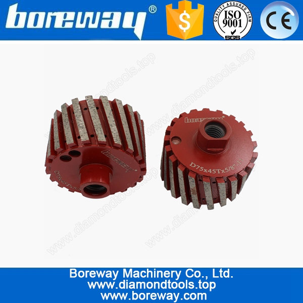 粗セグメント ドラム Removel 不純物 D75 の砥石を供給 * 45 t * 5/8-11