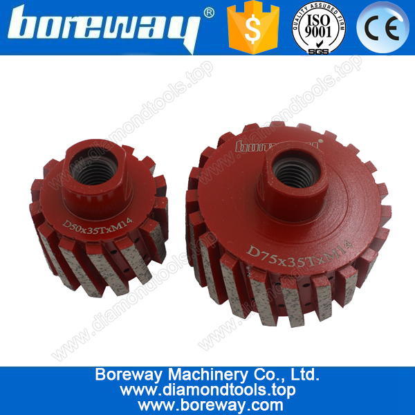 Fuente D50 * 35T * M14 segmentado diamante cero tambor tolerancia muelas de piedra