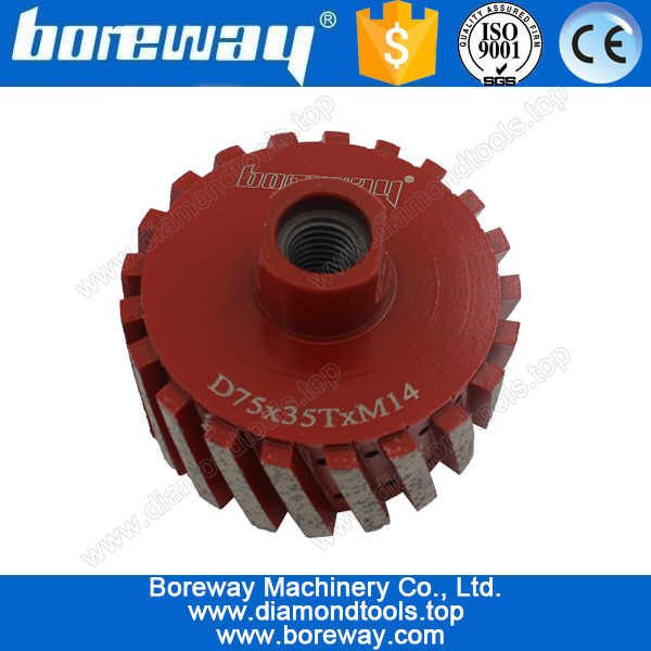 D75 を供給 * 35 t * M14 セグメント ダイヤモンド砥石石材用ゼロ トレランス ドラム