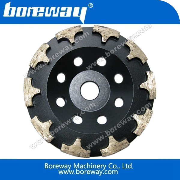 T shape segment diamond cup grinding wheels