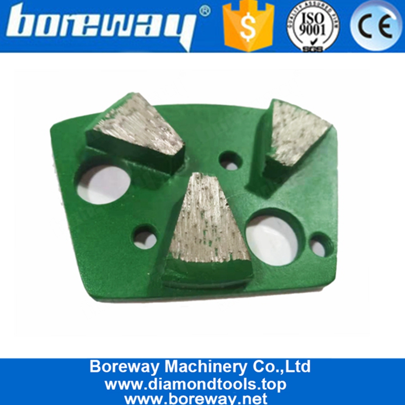 Three Fan Shape Segments Diamond Floor Grinding Block For Large Areas Of Thin Coating Removal