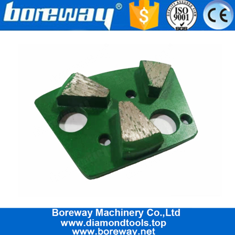 Three Fan Shape Segments Diamond Floor Grinding Block For Large Areas Of Thin Coating Removal