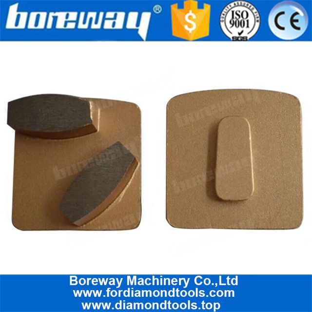 Zwei ovale Segmente Redi-Lock Metalldiamant-Schleifpolierschuh für Betonboden