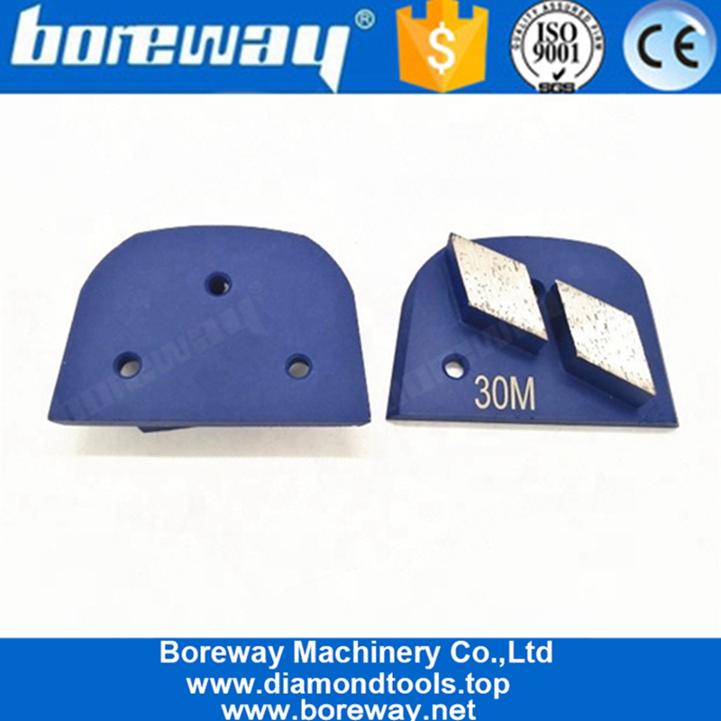 Two Rhombus Segments Lavina Diamond Concrete Grinding Shoes For Lavina Grinder