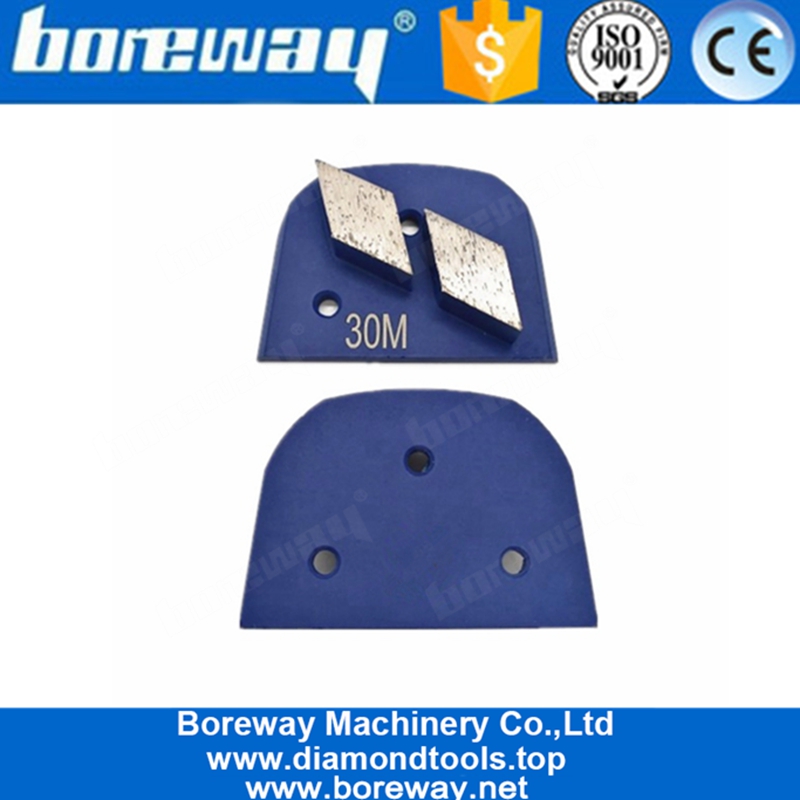 Two Rhombus Segments Lavina Diamond Concrete Grinding Shoes For Lavina Grinder