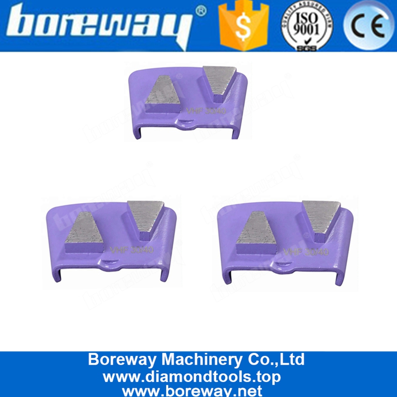 Two Trapezoid Segments Metal Bond Concrete HTC Floor Grinding Shoes For HTC Grinder
