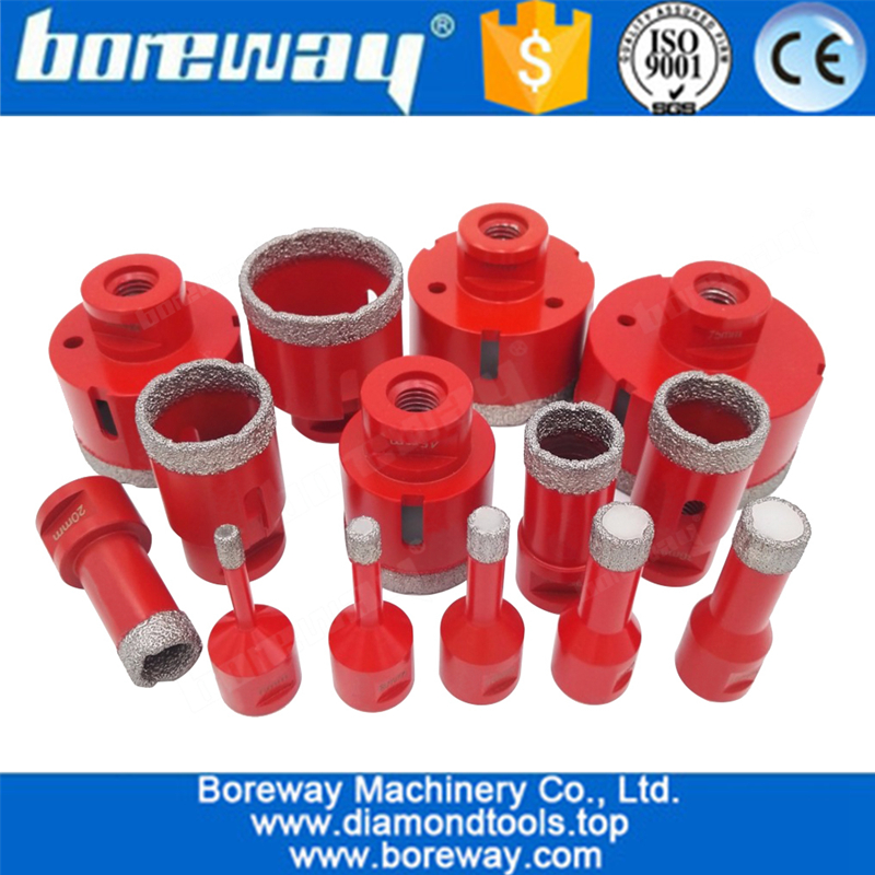 China M14 thread dia.5mm-120mm Vacuum brazed diamond core drill bit for tile porcelain and stone factory