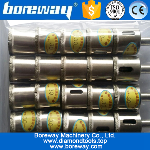 vetro punte trapano, diamante core punte per vetro, punta da trapano per forare il vetro,