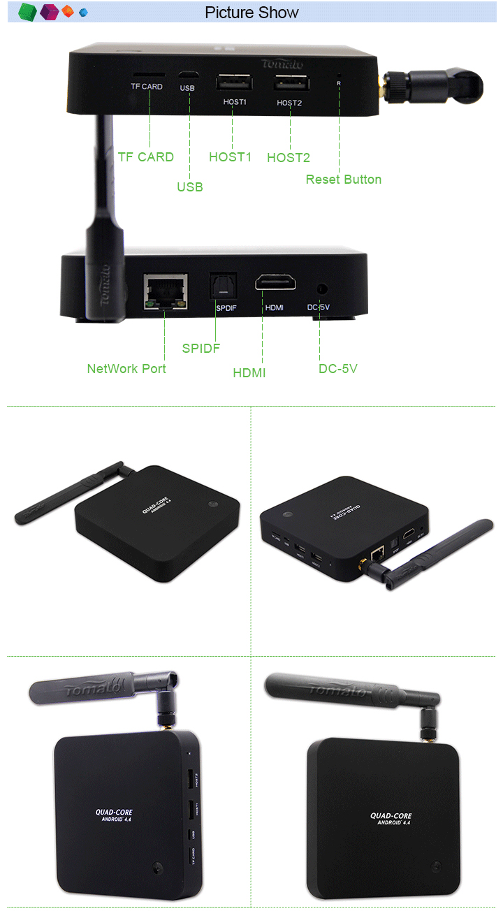 XBMC TV Box Quad-Core Mail-T7 Android4.4 RK3288 Q8