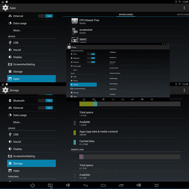 XBMC TV Box Quad-Core Mail-T7 Android4.4 RK3288 Q8