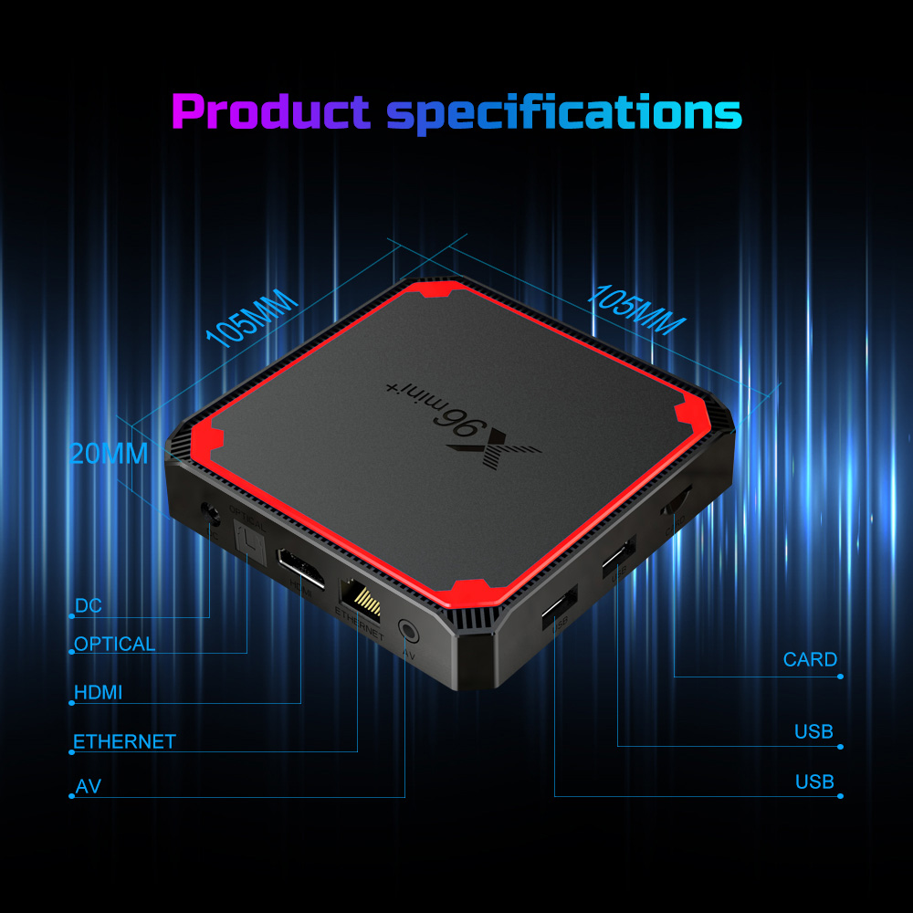 Newest Chinpset Amlogic S905W4 Android 9.0 Quad Core TV Box with Amlogic Dual Band WiFi