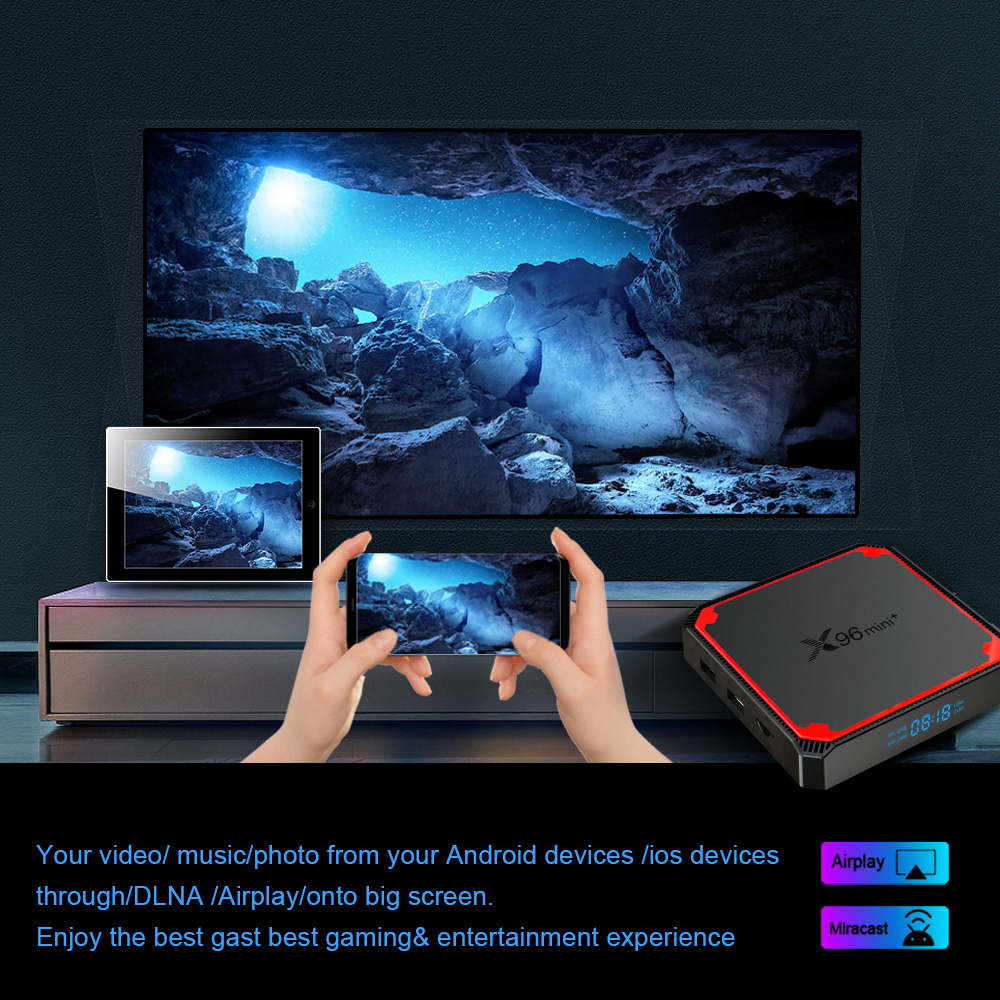 Newest Chinpset Amlogic S905W4 Android 9.0 Quad Core TV Box with Amlogic Dual Band WiFi