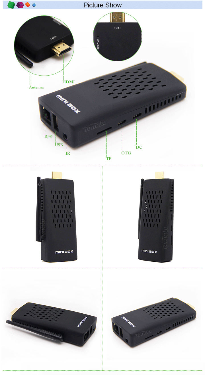 Android TV Box with RJ45 Port and Android System lnterface Style quad core MK288