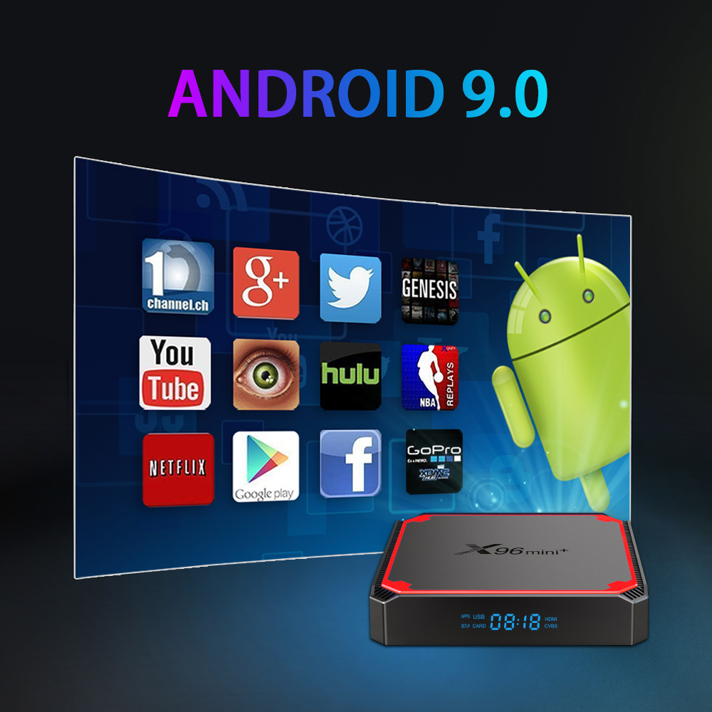 Newest Chinpset Amlogic S905W4 Android 9.0 Quad Core TV Box with Amlogic Dual Band WiFi