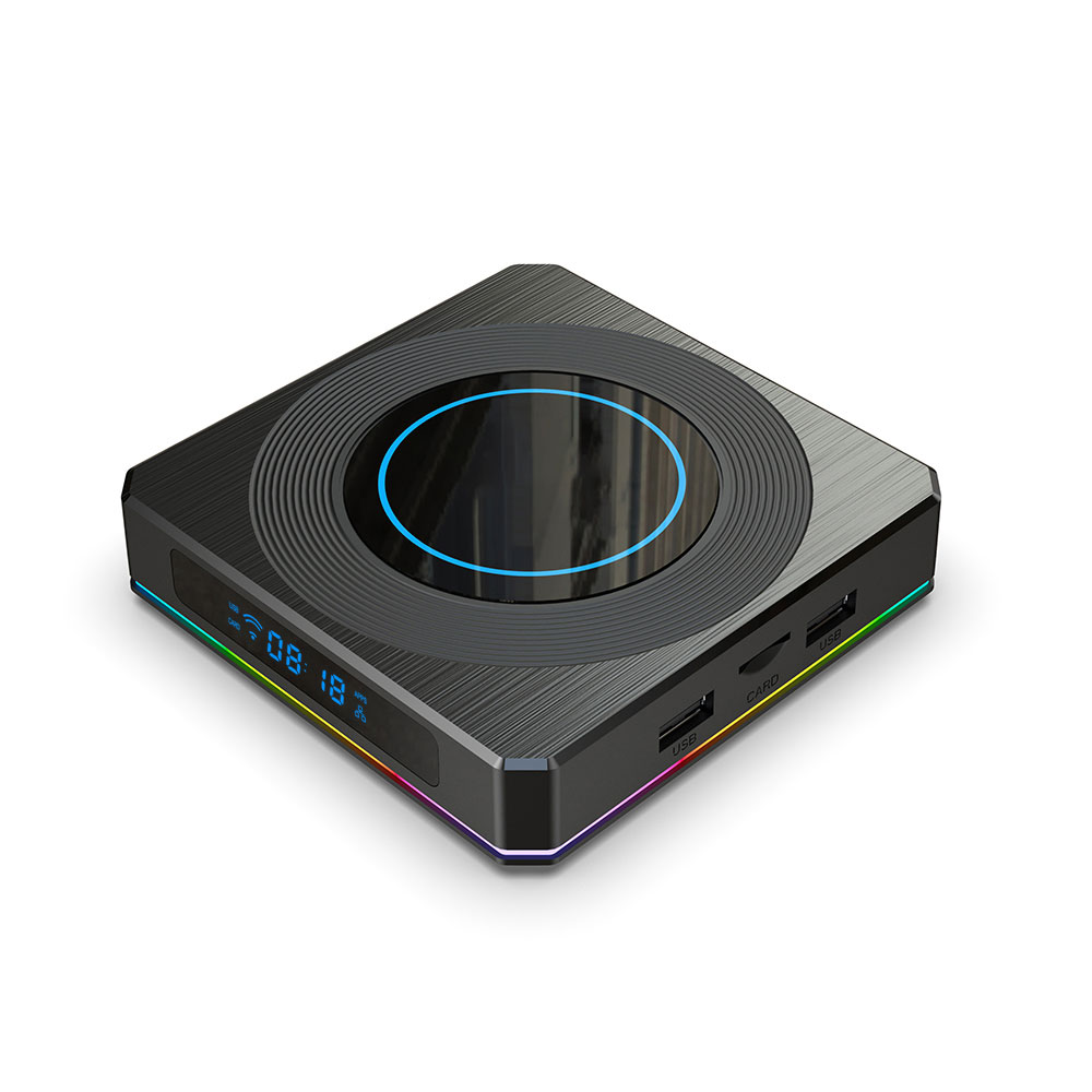 Caixa de TV com chip amlogic s905x4 quad core 8k Android 11 Wi -Fi dual