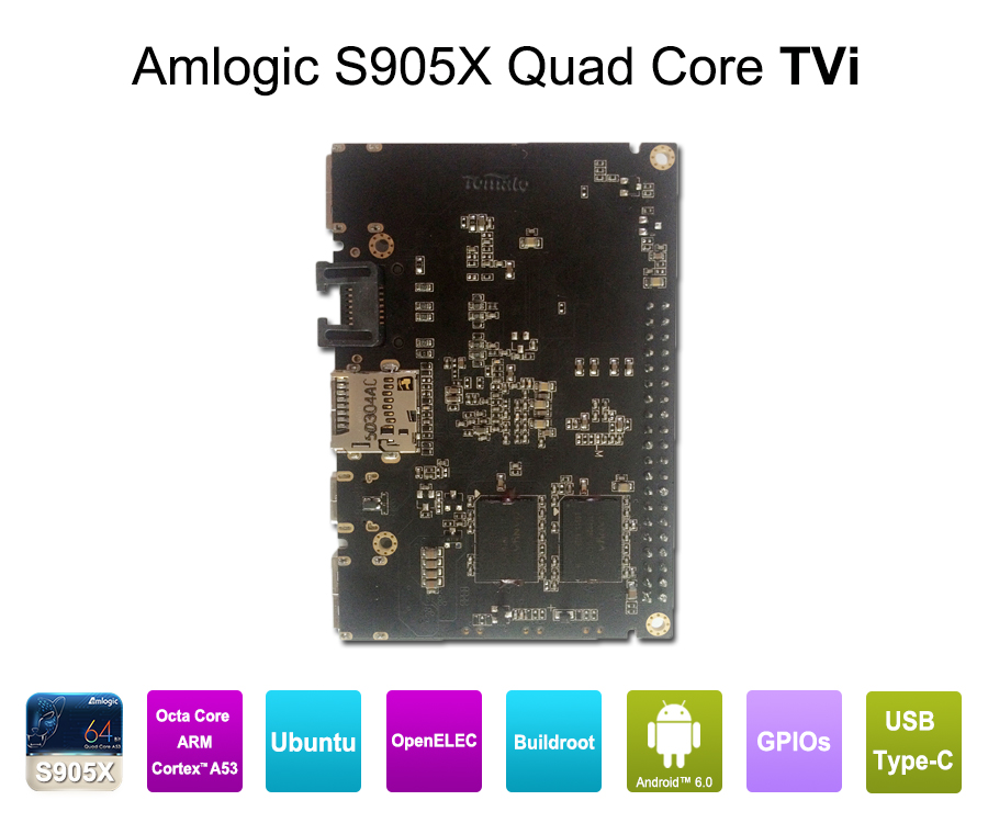 Amlogic S905X Quad Core Development Board Open Source DIY TV Box