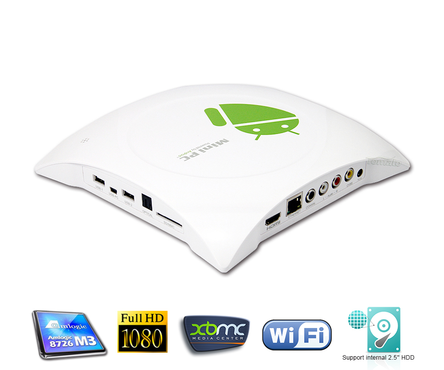 Android 4.0 TV Box XBMC Media Player internal HDD Support