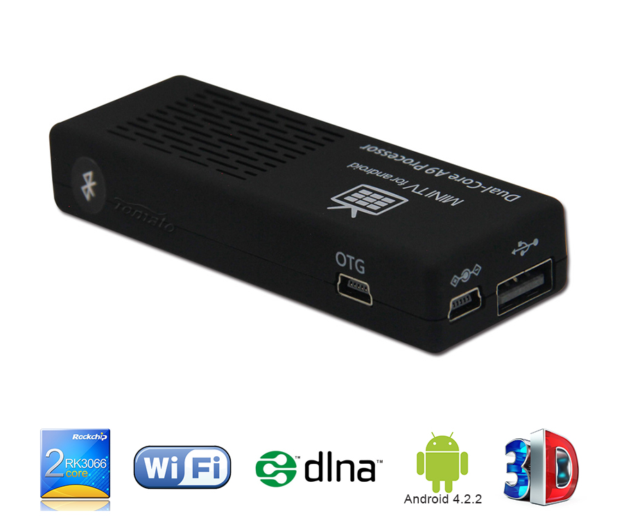 Android电视盒RK3066与蓝牙双核Android 4.2.2 Mini PC MK808B