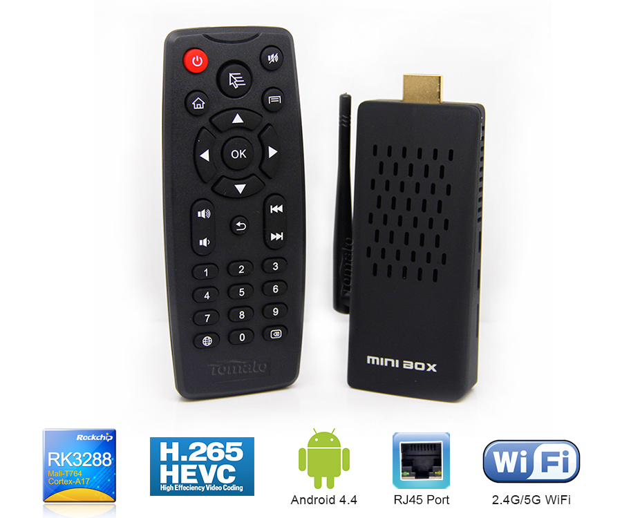 Full HD Medya Oyuncusu RK3288 Dört Çekirdekli 2.4G/5G WiFi