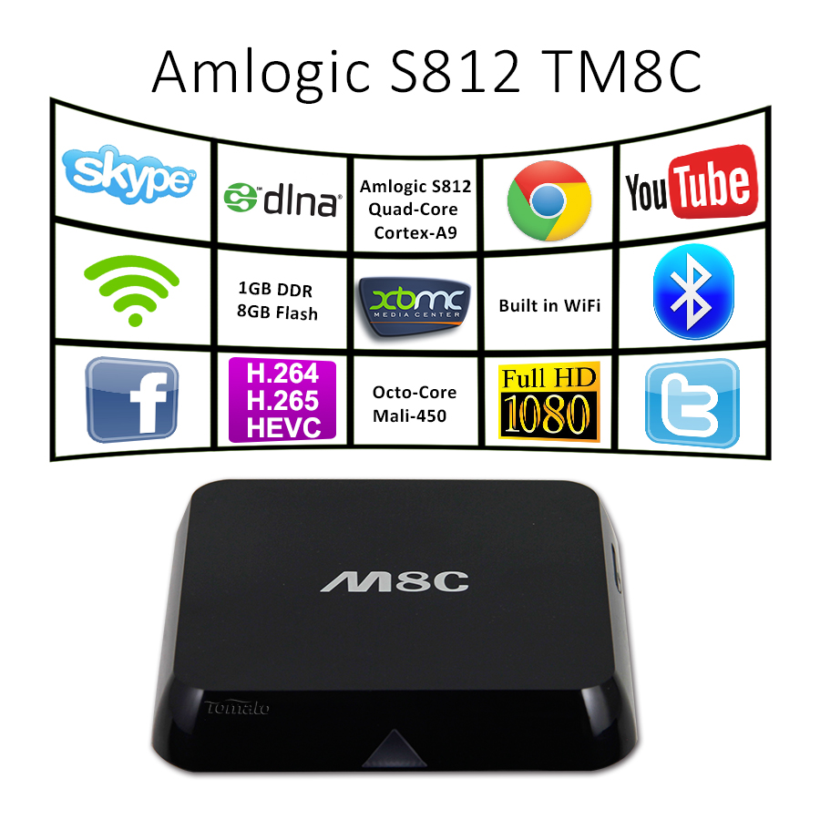 Google TV Box支持4K2K 1GB RAM 8GB ROM ANDROID 4.4 MINI PC TM8C