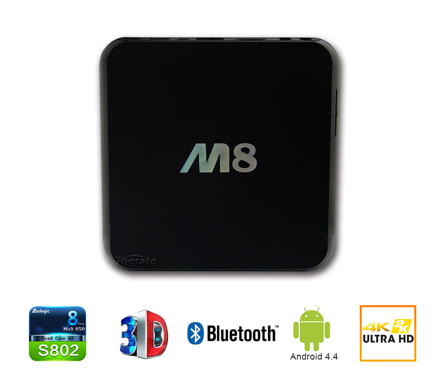 Smart TV Box M8 S802 Android 4.4 Quad Core TV Box Fully Loaded XBMC