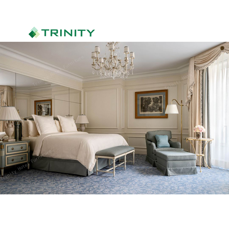 Европейская полная мебель для спальни отеля сплошная древесина FFE