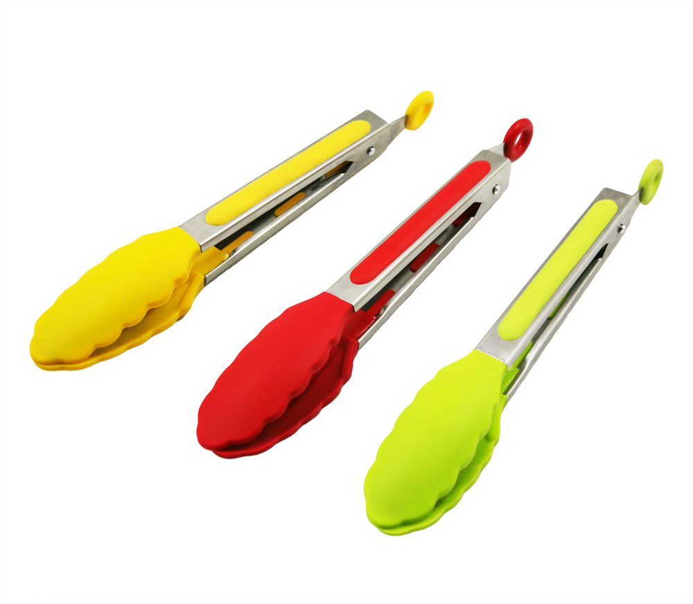 Colorful Stainless Steel Food Tong Silicone Tongs EB-KA73