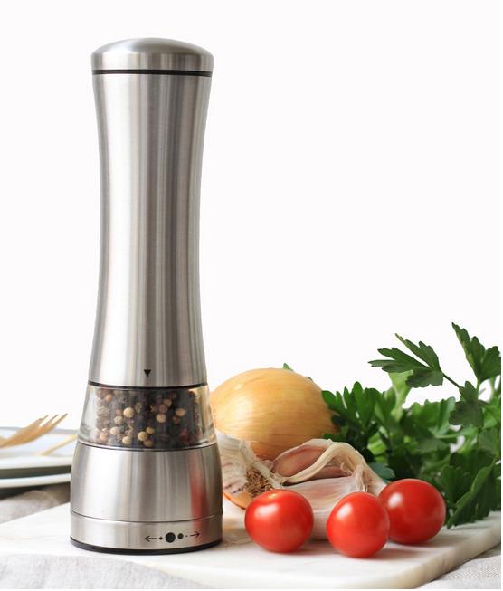 Deluxe Salt and Pepper Grinder Set Ceramic Blade & Stainless Steel Construction Set of 2 Mills
